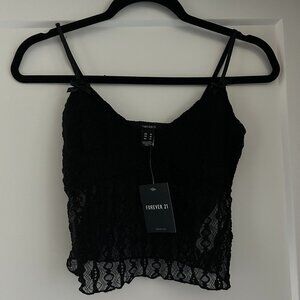 Black Forever 21 Lace Cami
